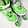 Ролики раздвижные с прошивкой и гелевыми колесами (коньки роликовые) зеленые, фото 2