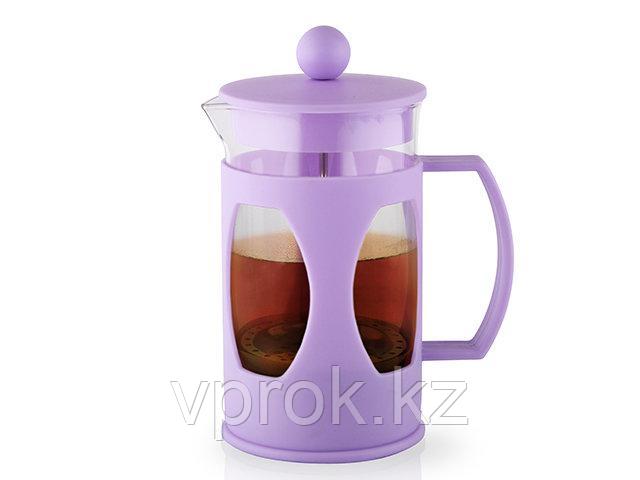 9004 FISSMAN Заварочный чайник с поршнем MOKKA 600 мл, цвет ЛИЛОВЫЙ (стеклянная колба) - фото 1 - id-p51815382