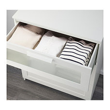 Комод с 3 ящиками БРИМНЭС белый 78x95 см ИКЕА, IKEA, фото 3