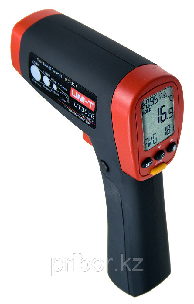 Термометр инфракрасный (пирометр)  UNI-T UT303B (-32°С  +850°С) . Внесён в реестр РК