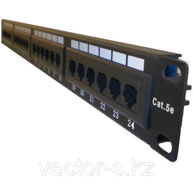 Linkbasic Патч панель 5Екат, UTP 19" 1U, фото 1