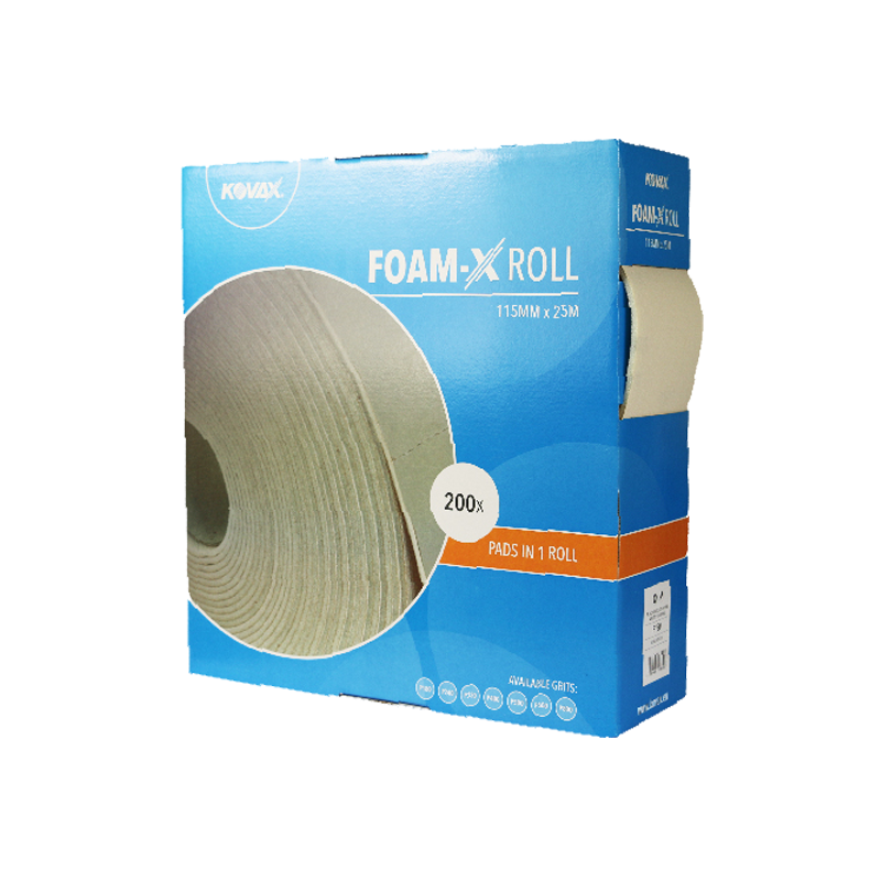 Шлифовальная бумага на поролоне в рулонах Kovax foam rolls 115 мм x 25 м P180 - фото 1 - id-p51830445