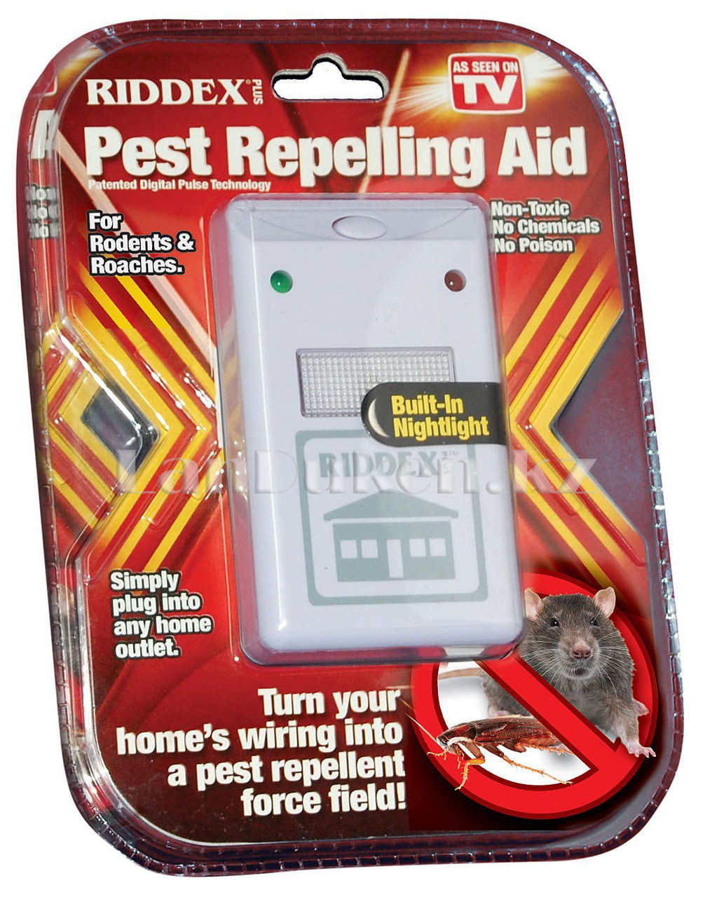 Отпугиватель крыс, мышей, грызунов, насекомых, комаров, тараканов ультразвуковой Pest Repelling Aid - фото 4 - id-p25239723
