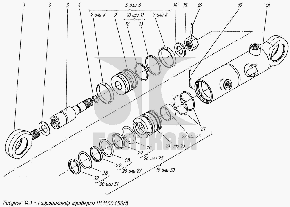 Гидроцилиндр ПУМ-500, фото 1