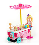 Конструктор Mega Bloks Barbie Тележка с мороженым Барби, 74pcs, фото 6