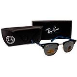 Очки солнцезащитные Clubmaster Ray-Ban (Серо-голубые линзы / C7), фото 4