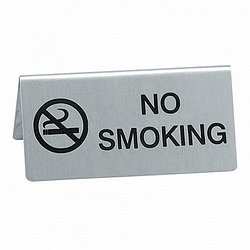 Табличка настольная нерж."NO SMOKING" 12х5см  P.L. арт.95001085