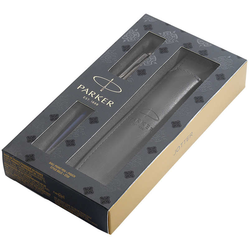Набор Parker: ручка шариковая "Jotter Royal Blue CT", 1,0мм и чехол для ручки, подар. уп., фото 1