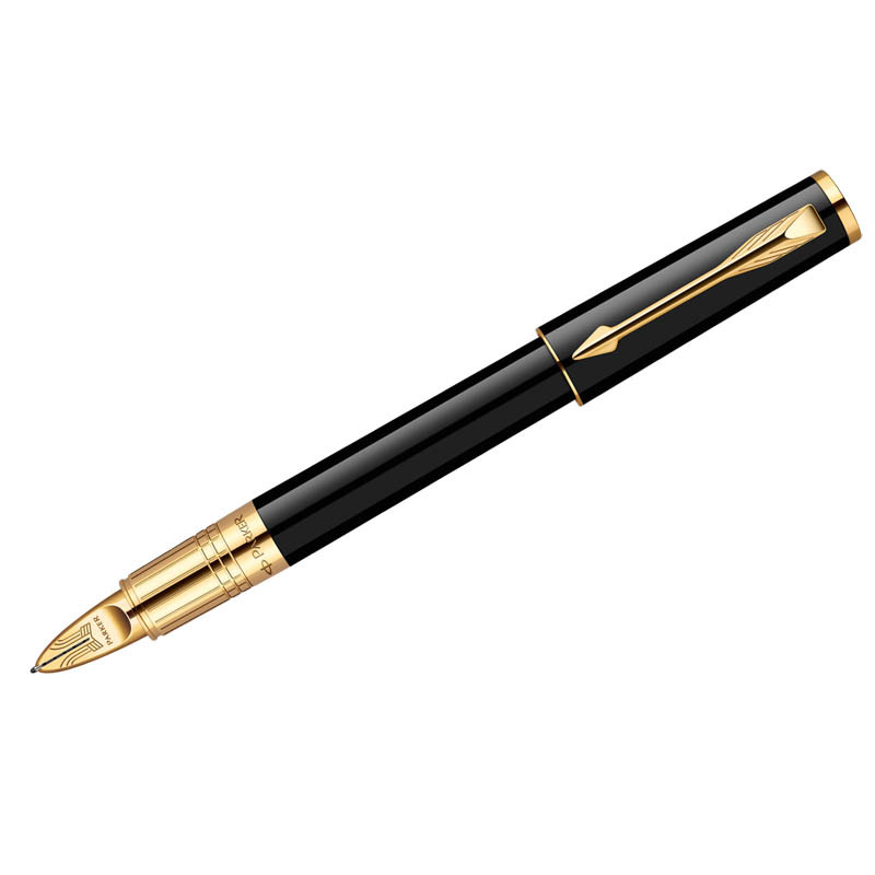 Ручка Parker Пятый пишущий узел "Ingenuity Slim Black Lacquer GT" черная, 0,8мм, подар. уп.