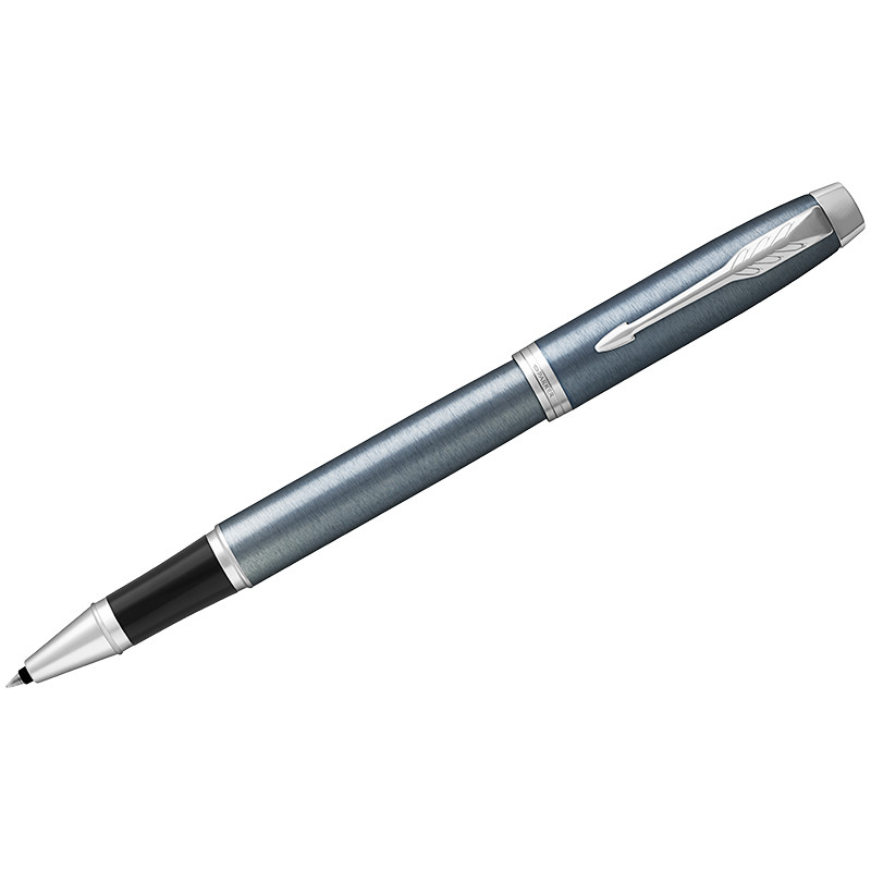 Ручка-роллер Parker "IM Light Blue Grey CT" черная, 0,8мм, подар. уп. - фото 1 - id-p52036180