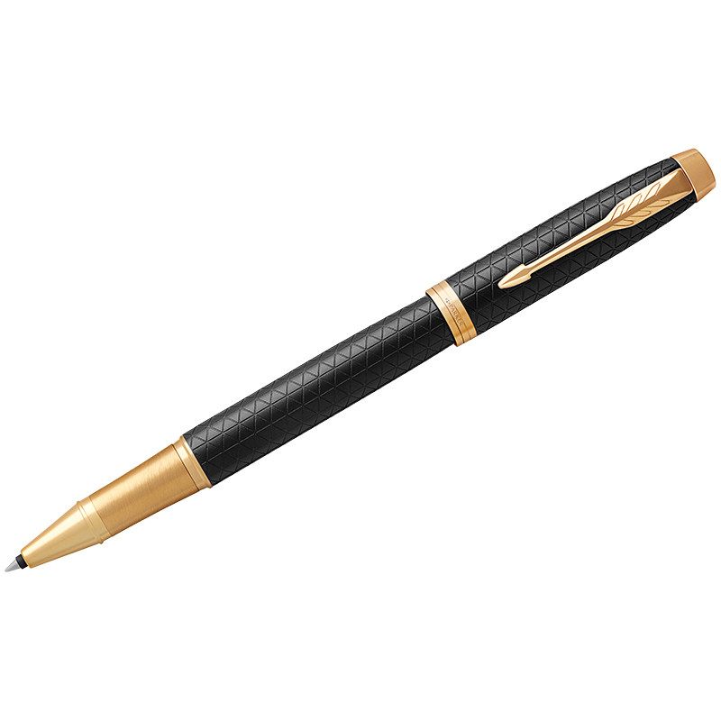 Ручка-роллер Parker "IM Premium Black/Gold GT" черная, 0,8мм, подар. уп. - фото 1 - id-p52036184