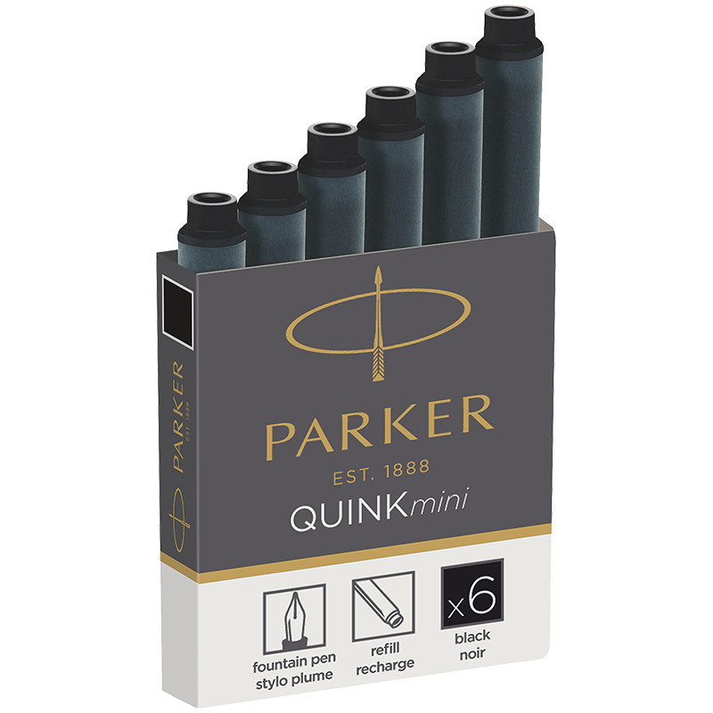 Картриджи чернильные Parker "Cartridge Quink Mini" черные, 6шт. - фото 1 - id-p52036204