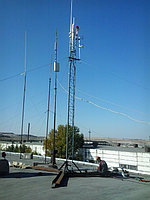 Монтаж антенных фидеров на АБК