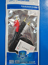 Кабель аудио 3.5 stereo - 2 RCA , 1.5 м
