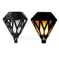 Декоративный солнечный водонепроницаемый фонарь факел (садовый светильник) c двумя креплениями Lamp 707, 65 см