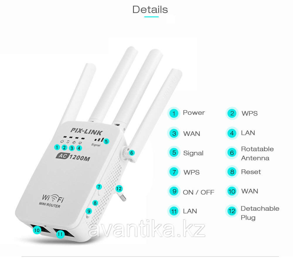 Усилитель WIFI PIx-Link 1200 - фото 1 - id-p52058148