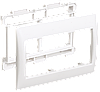 IEK Рамка и суппорт для К.К. "Праймер" на 4 модуля, 60 мм белый IEK