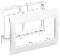 IEK Рамка и суппорт для К.К. "Праймер" на 4 модуля, 60 мм белый IEK, фото 1