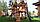 Детская Площадка «Рама», качели, горка, домик с крышей, скалодром, лестница, скамейки, фото 3