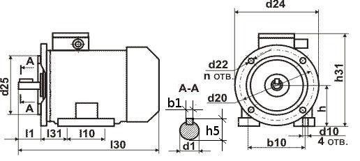 Эл. двигатель 1,1кВт/1000 об/мин АИР80B6 380В 3ф.2081 DRIVE ИЭК - фото 6 - id-p3221167