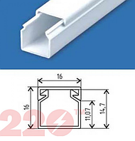 Кабельный канал 16*16 (70*2) с двойным замком