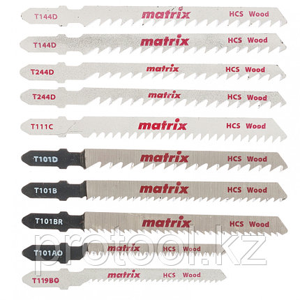 Набор полотен для электролобзика по дереву, 10 шт, T-SET1007 // Matrix, фото 2