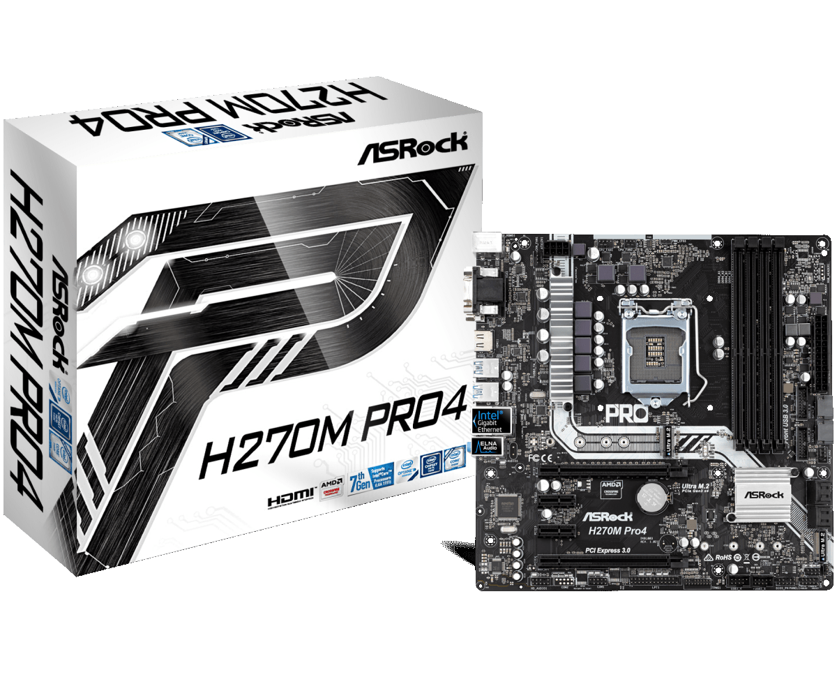 Материнская плата Intel 1151 H270 H270M PRO4