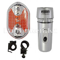 Набор велосипедный передний и задний фонари Led WJ 101 серый