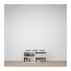 Скамья с ящиком ОПХУС белый, Саннидаль ИКЕА, IKEA, фото 2