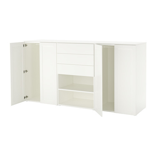 Шкаф ОПХУС белый Фоннес Саннидаль 240x57x123 см ИКЕА, IKEA