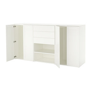Шкаф ОПХУС белый Фоннес Саннидаль 240x57x123 см ИКЕА, IKEA, фото 2