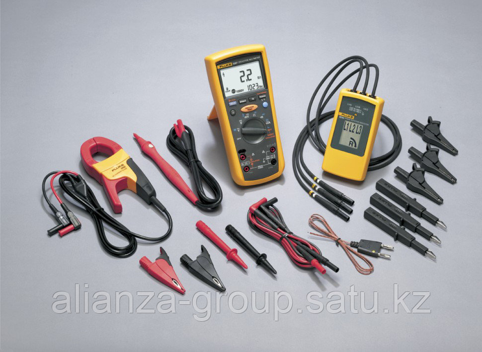 Комплект Fluke 1587MDT: мультиметр Fluke 1587 + токовые клещи Fluke i400 + тестер Fluke 9040