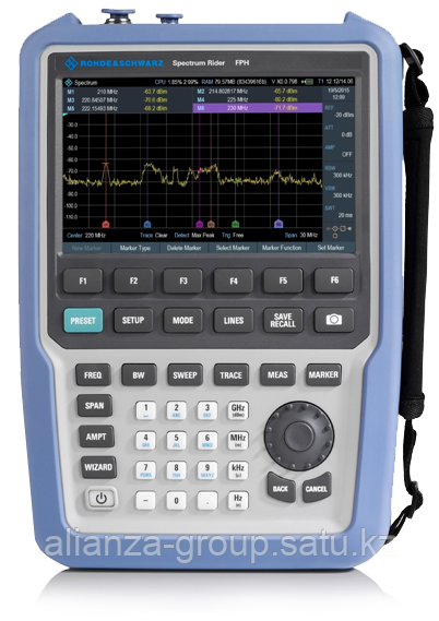 Портативный анализатор спектра R&S®Spectrum Rider FPH, базовый блок: диапазон частот от 5 кГц до 2 ГГц