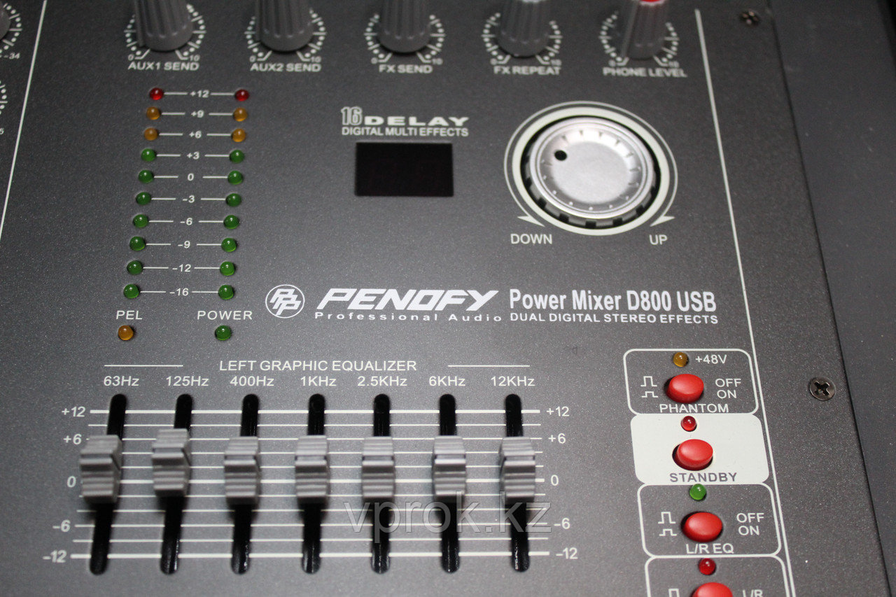 Активный микшерный пульт PENOFY D800 USB - фото 2 - id-p52184605