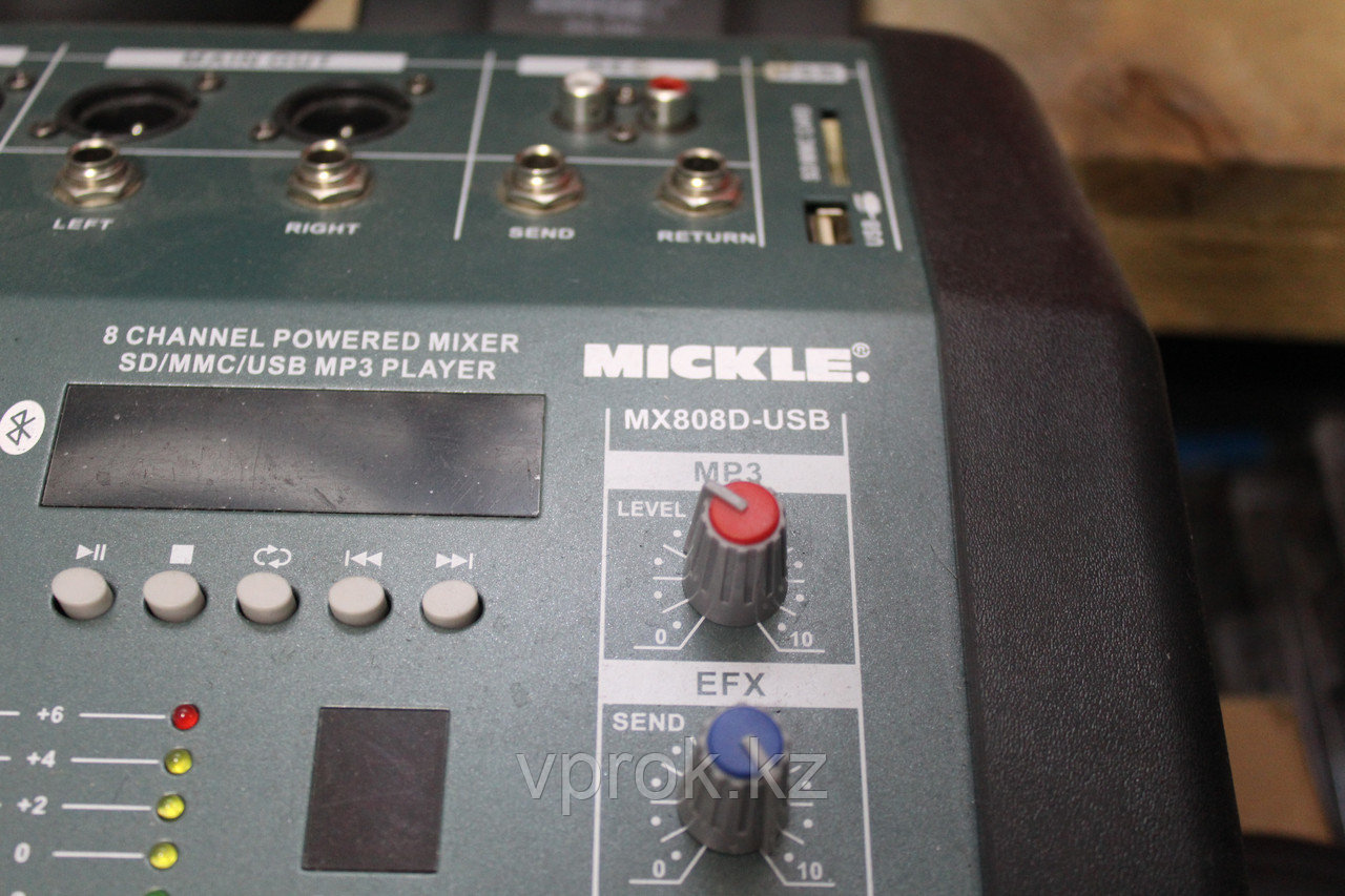 Активный микшерный пульт Mickle MX808D-USB - фото 2 - id-p52184608