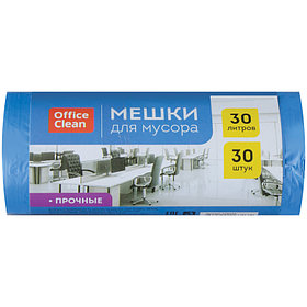 Мешки для мусора  30л OfficeClean ПНД, 30шт., прочные, синие, в рулоне