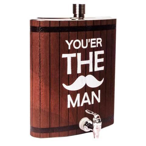 Фляжка-диспенсер подарочная GT GUONAI Stainless Steel Hip Flask 128 oz A [3,8 л] (You are Man - фото 1 - id-p52185636