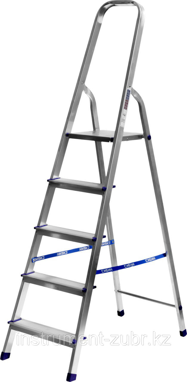Лестница-стремянка СИБИН алюминиевая, 5 ступеней, 103 см - фото 1 - id-p22333180