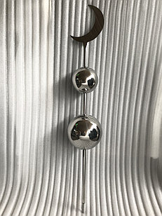 Полумесяц мусульманский с 2 шарами из стали