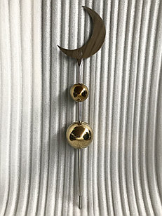 Полумесяц на мазар с 2 шарами из нержавейки