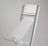 Напольная L-образная стойка для брошюр, цвет серебро (Rapid Brochure Set) 2хА4, фото 3