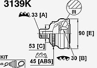 ШРУСы(граната) | Audi | 80 B4 2,0 ABC 1991-1994 наружный правый и левый