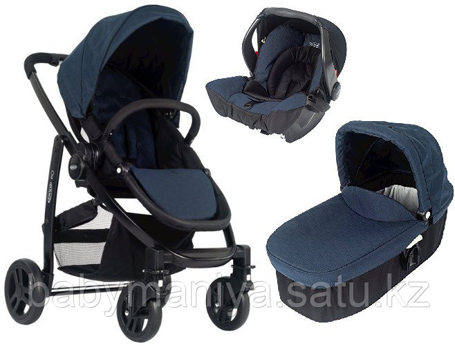 Коляска 3 в 1 Graco EVO Trio Navy Sand