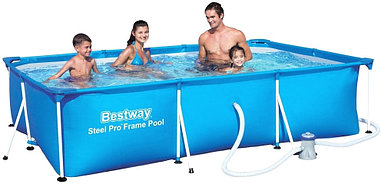 Прямоугольный каркасный бассейн 56424 Bestway Steel Pro Family Splash