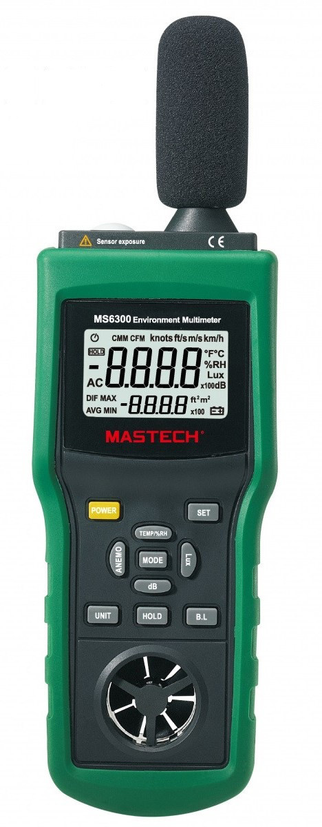 Многофункциональный измеритель параметров микроклимата MASTECH MS6300. Внесен в реестр СИ РК.