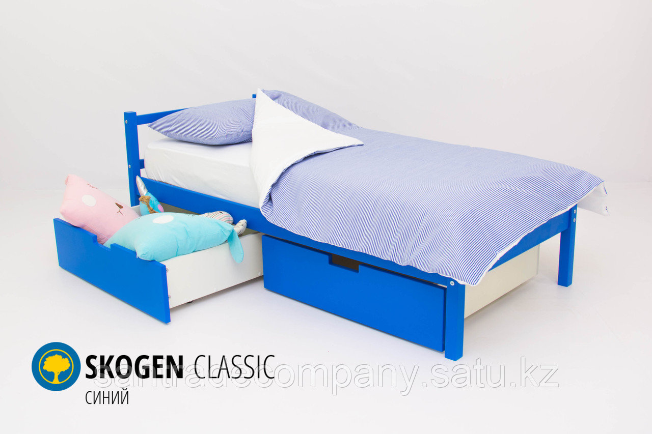 Деревянная кровать Бельмарко ''Skogen classic синий''
