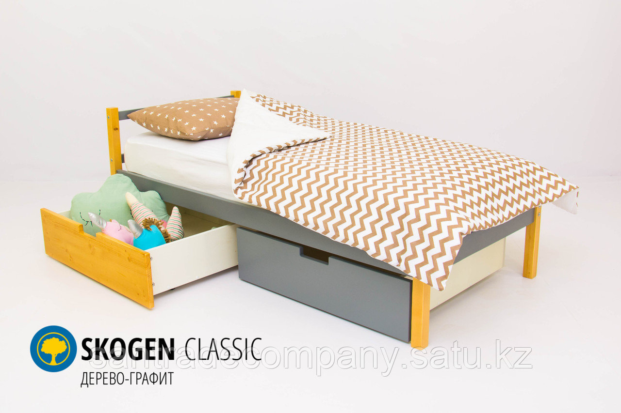 Детская кровать Бельмарко «Skogen classic дерево-графит»