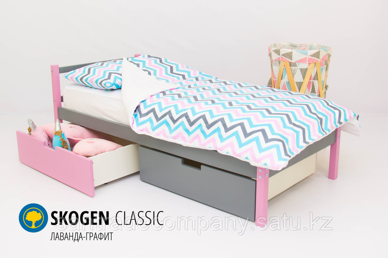 Детская кровать Бельмарко «Skogen classic Лаванда-Графит»