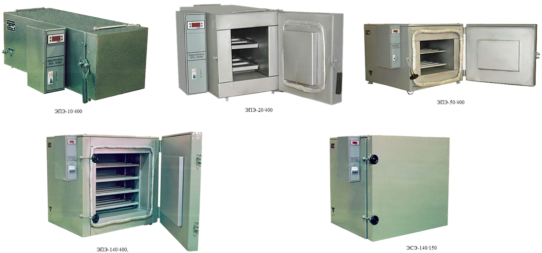 Печи для сушки и прокалки электродов с индикацией