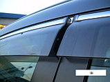 Ветровики /Дефлекторы окон c хромом на Kia Cerato/Киа Церато 2009-2012, фото 5